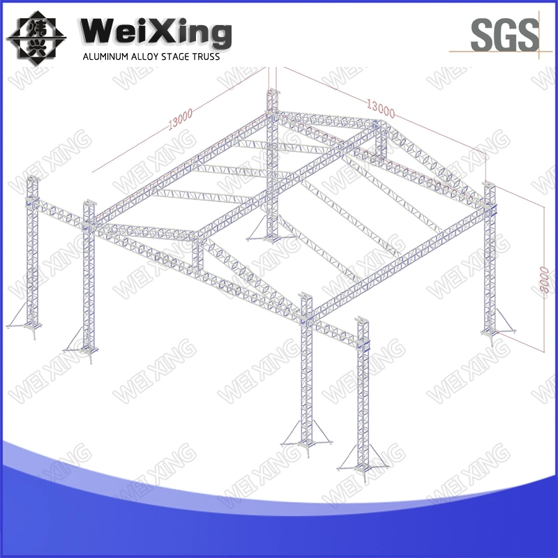 13mx13mx8m, Outdoor Arc Curved Roof System Display Truss for Wedding Event Exhibition Stage Equipment
