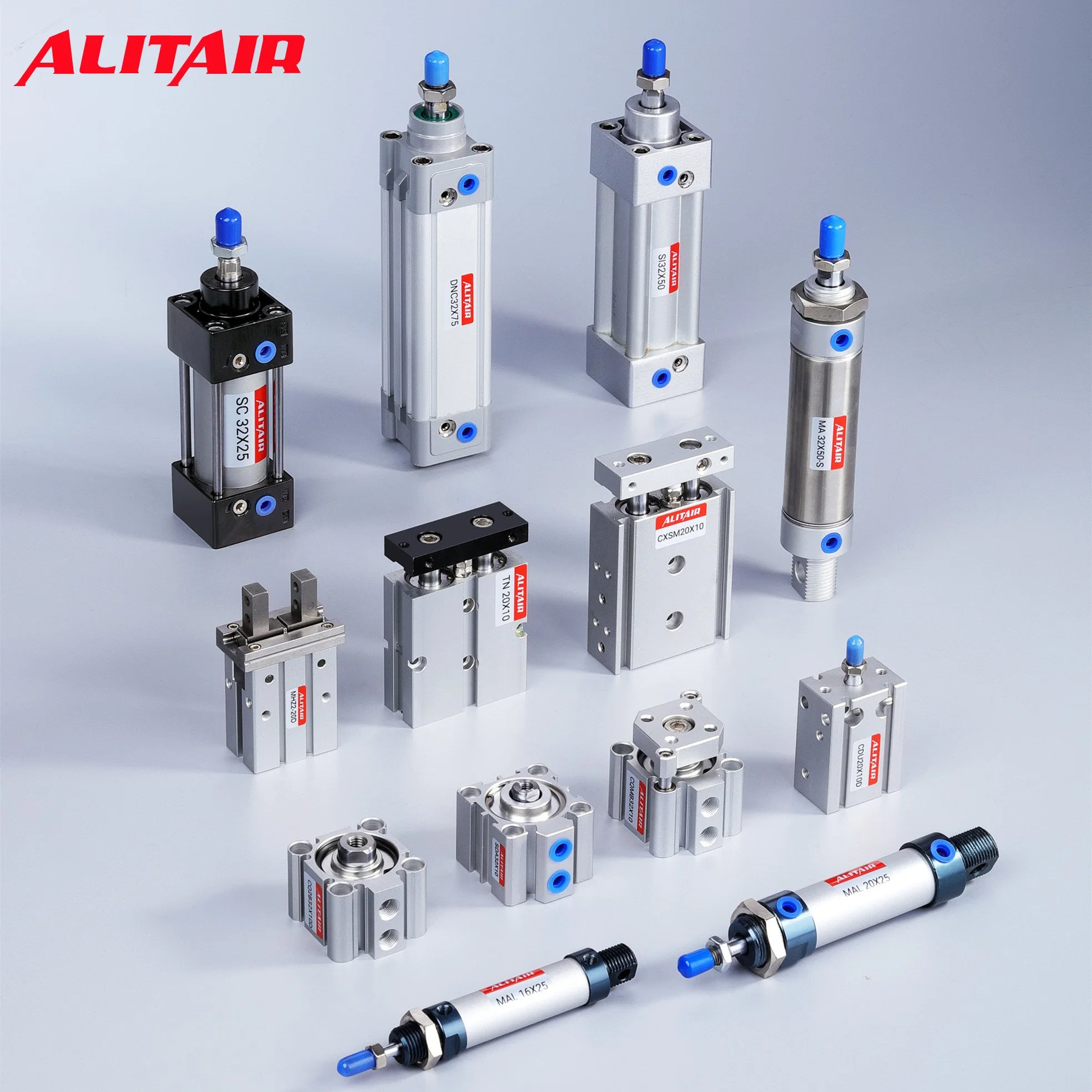 ISO6431 DNC Series Aluminum Standard Air Cylinder Double Acting Pneumatic Cylinder