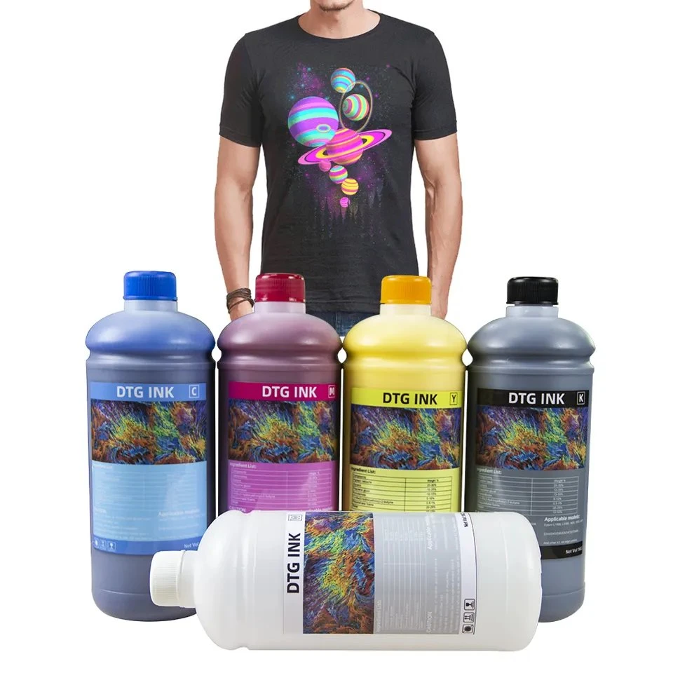 Cmyk White DTG Inks Direct to Garment Printing Inks for Digital Inkjet DTG Printer