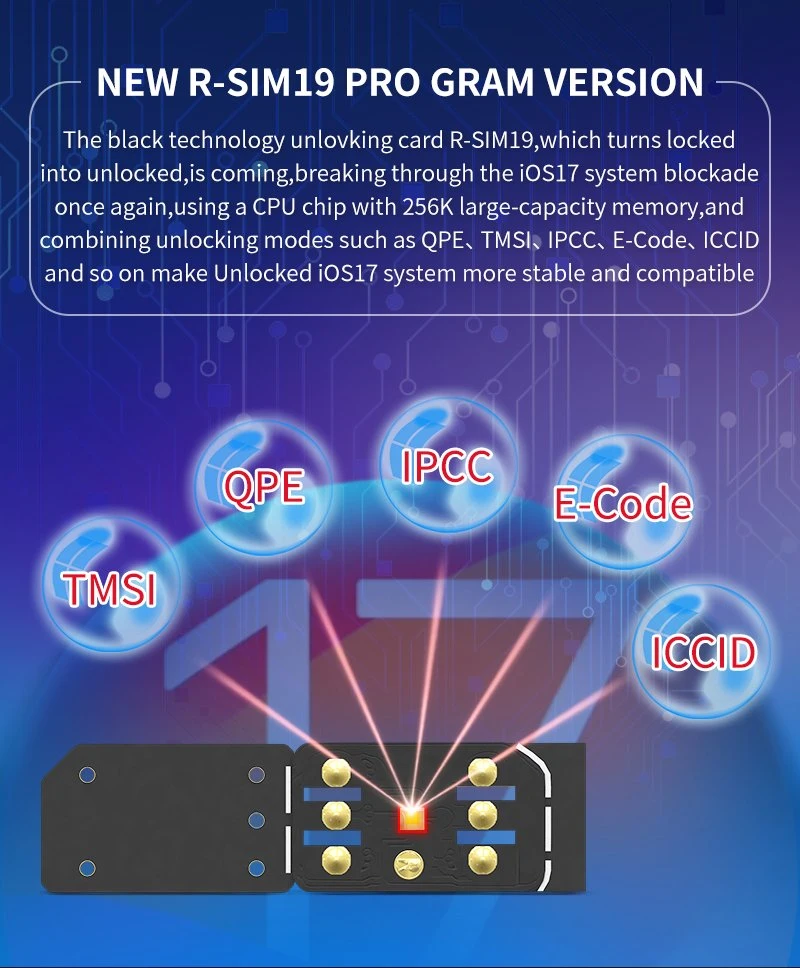 R-SIM19 Ios17 desbloquear cartão SIM para IP 15 PRO Max/15PRO/15/14/13