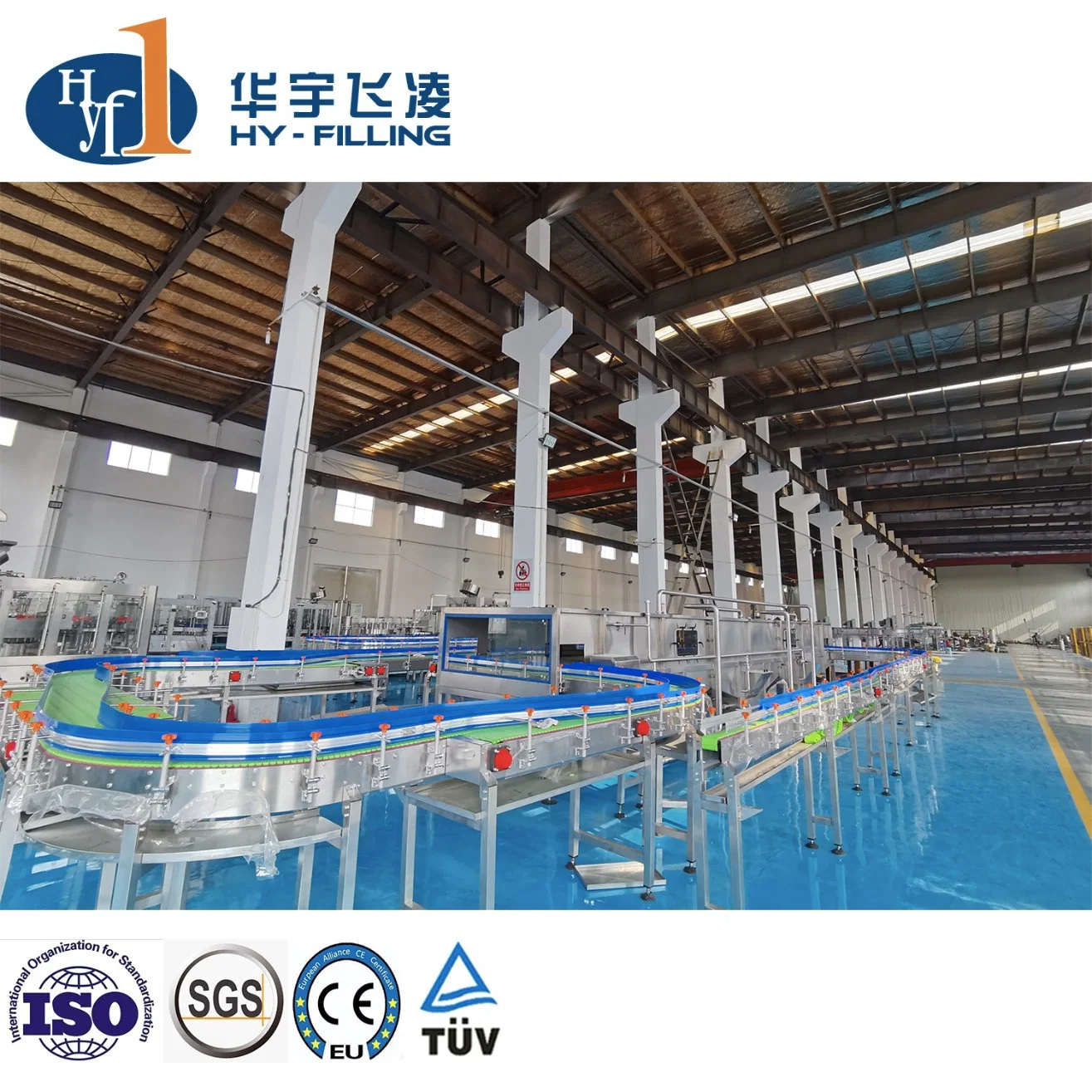 China Bottle Hy-Filling Carbonated Soft Soda Drink Making Machine CSD Drink Production Line CO2 Mixer Chiller Warm Tunnel Warming Tunnel