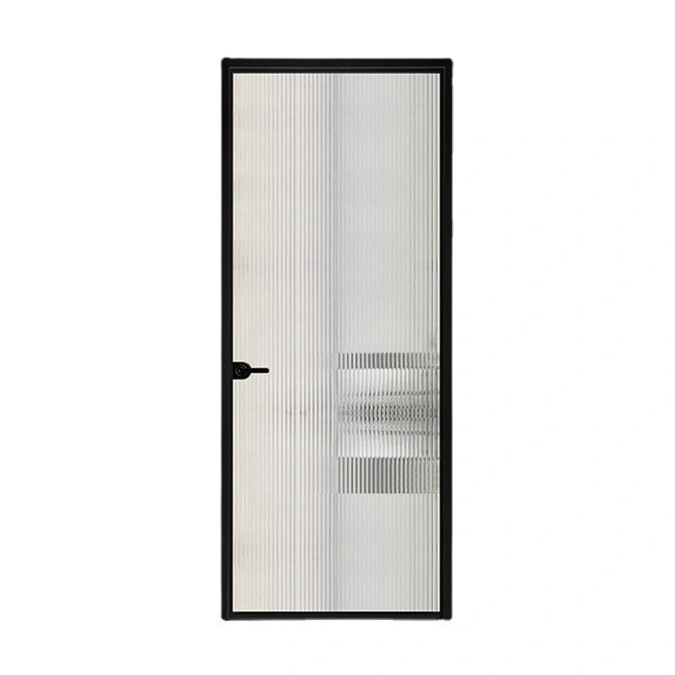 European Design Luxury Slim Narrow Frame Glass Door Casement Door Toilet Kitchen Aluminium Bathroom Door