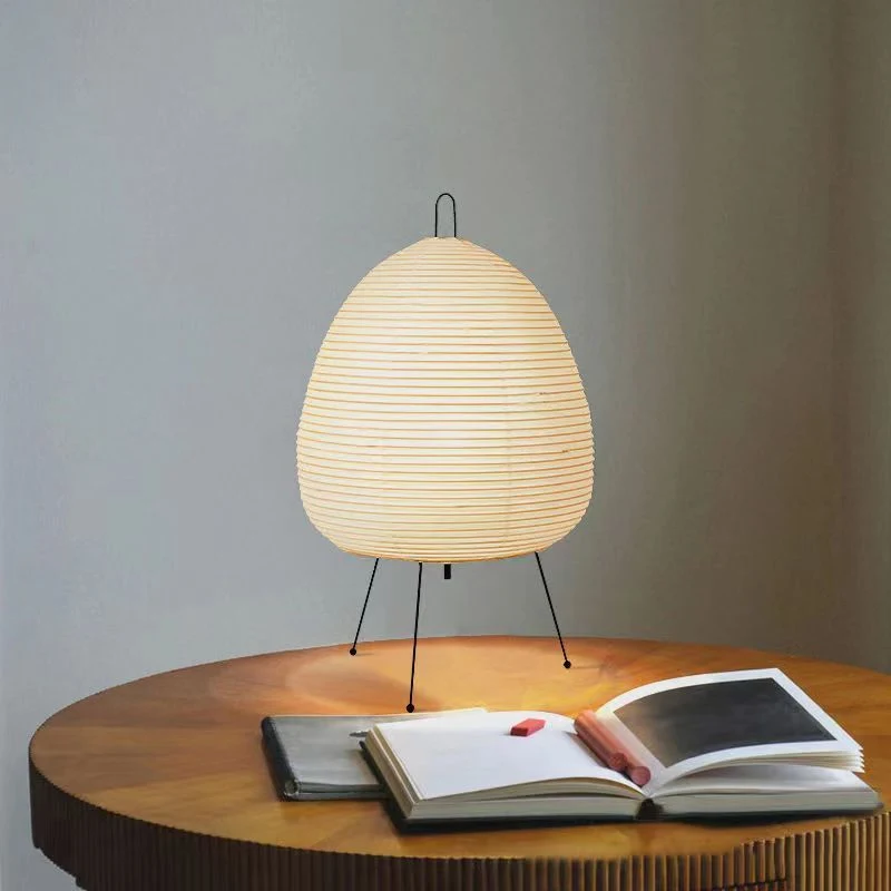 Lampe de table en papier de riz japonaise Akari Noguchi Yong (WH-MTB-252)