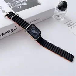 2023 Factory Price Dual Color Silicone Sport Loop Ocean Strap Men Women for Apple Watch Bands Series Ultra 8 7 6 5 4 3 2 1 Se