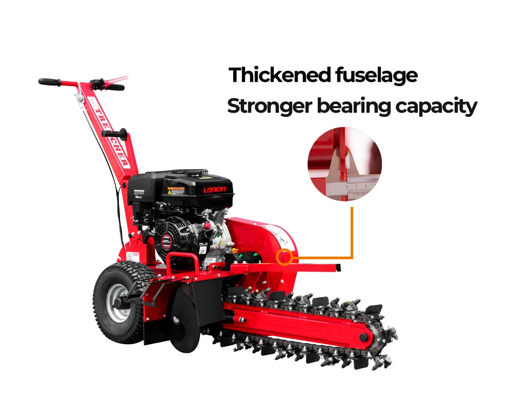 Custom TUV CE Approved High Efficient Trencher 7HP Gasoline 4.1kw Chainsaw Trencher