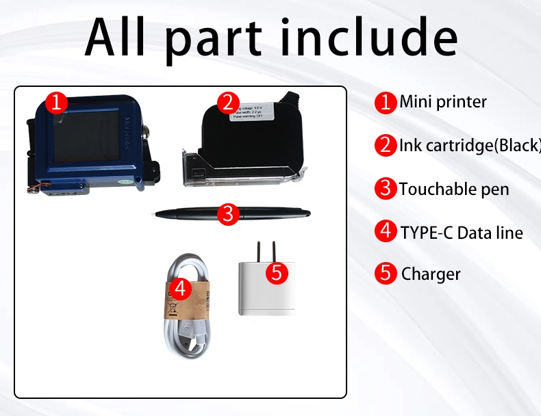Portable Marking Coding Machine for Date Barcode Qr Count Batch