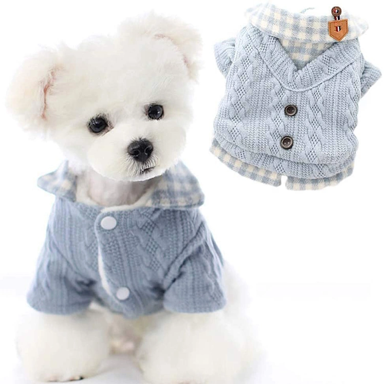 Best Selling Comfortable Cute Plaid Stitching Dog Clothes Pet Accessories Apparel