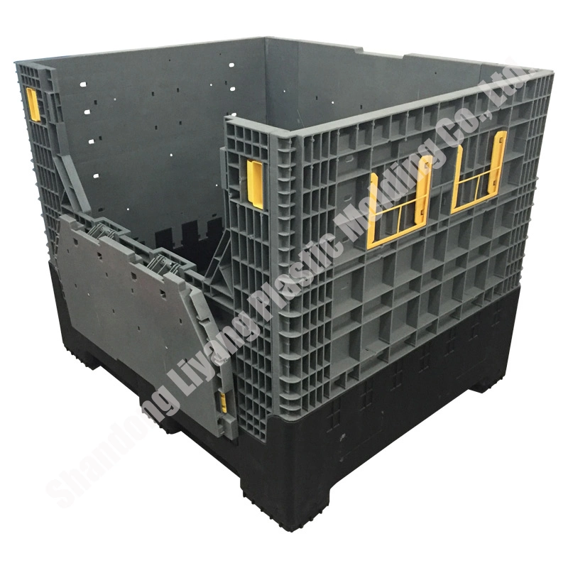 Folding Durable Heavy Duty Industrial Plastic Storage Crates Bins Pallet Box