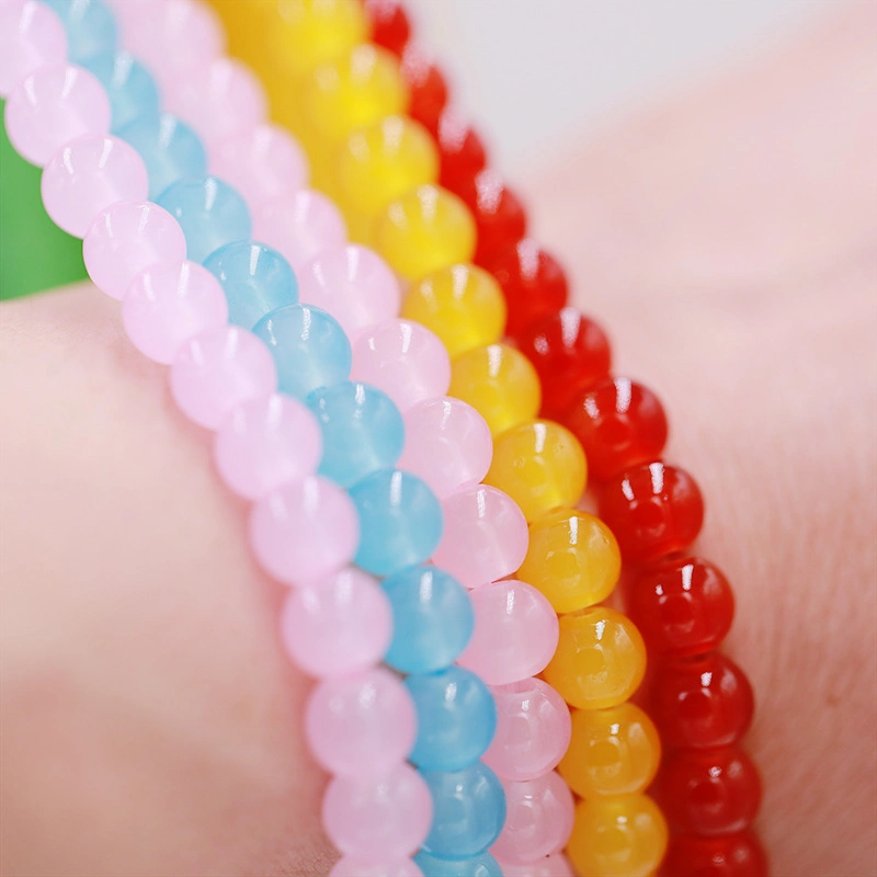 Beads Manufacturers Imitation Jade Round Glass Craft Crystal Beads for DIY Making