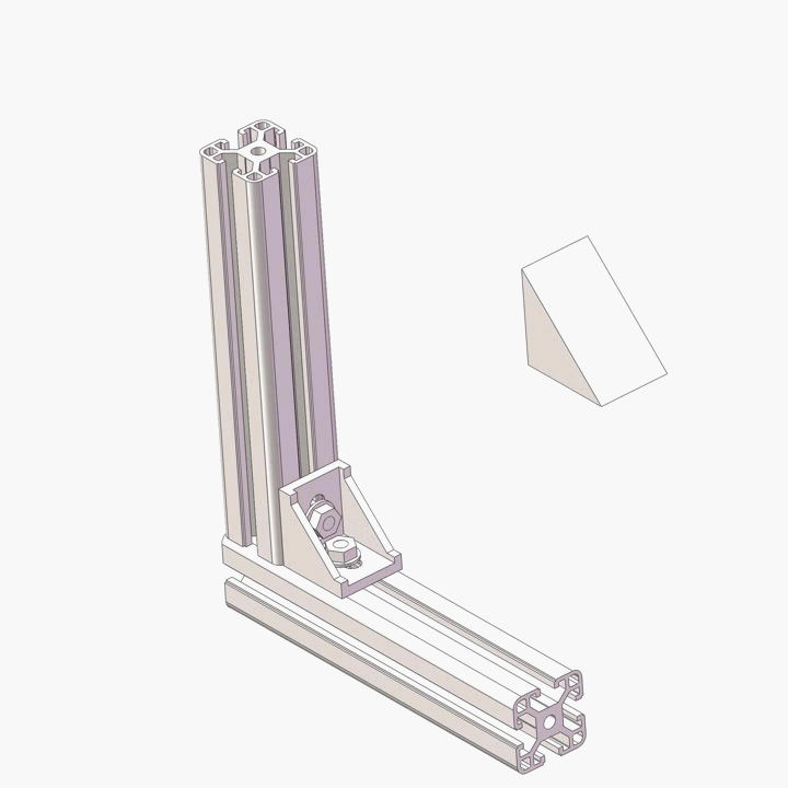 Chinamanufacturer 4040A-8 Aluminum Corner Code Mounting Bracket Used in Aluminum Profiles for 40 Series