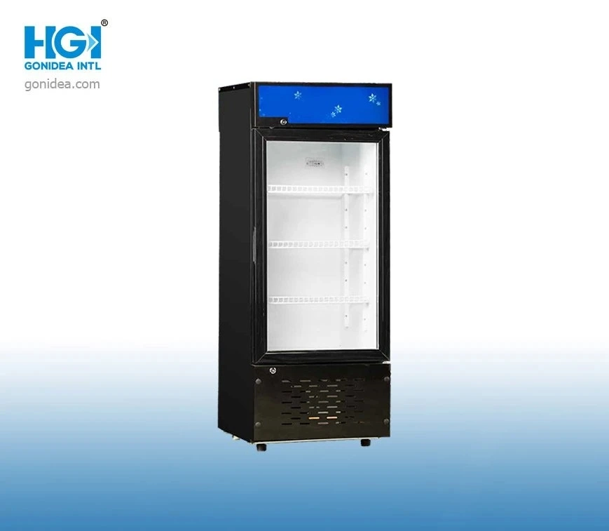 Glass Door Drink Display Upright Showcase for Supermarket Store LC-268