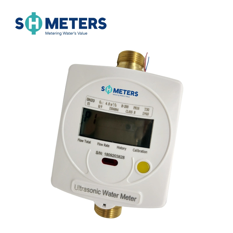 High Accuracy Customizable Smart Wireless Brass Body Ultrasonic Water Meter with Installation Guide