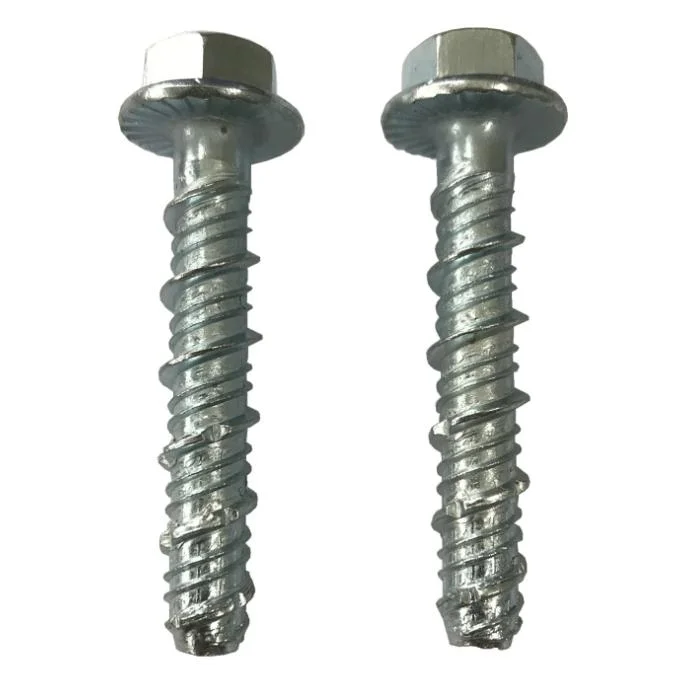 China Good Quality Hexagon Flange Head Concrete Bolt Screws, Tapcon Screw Sleeper Screw Black Zinc Plated Tapcon Screw Concrete Nails