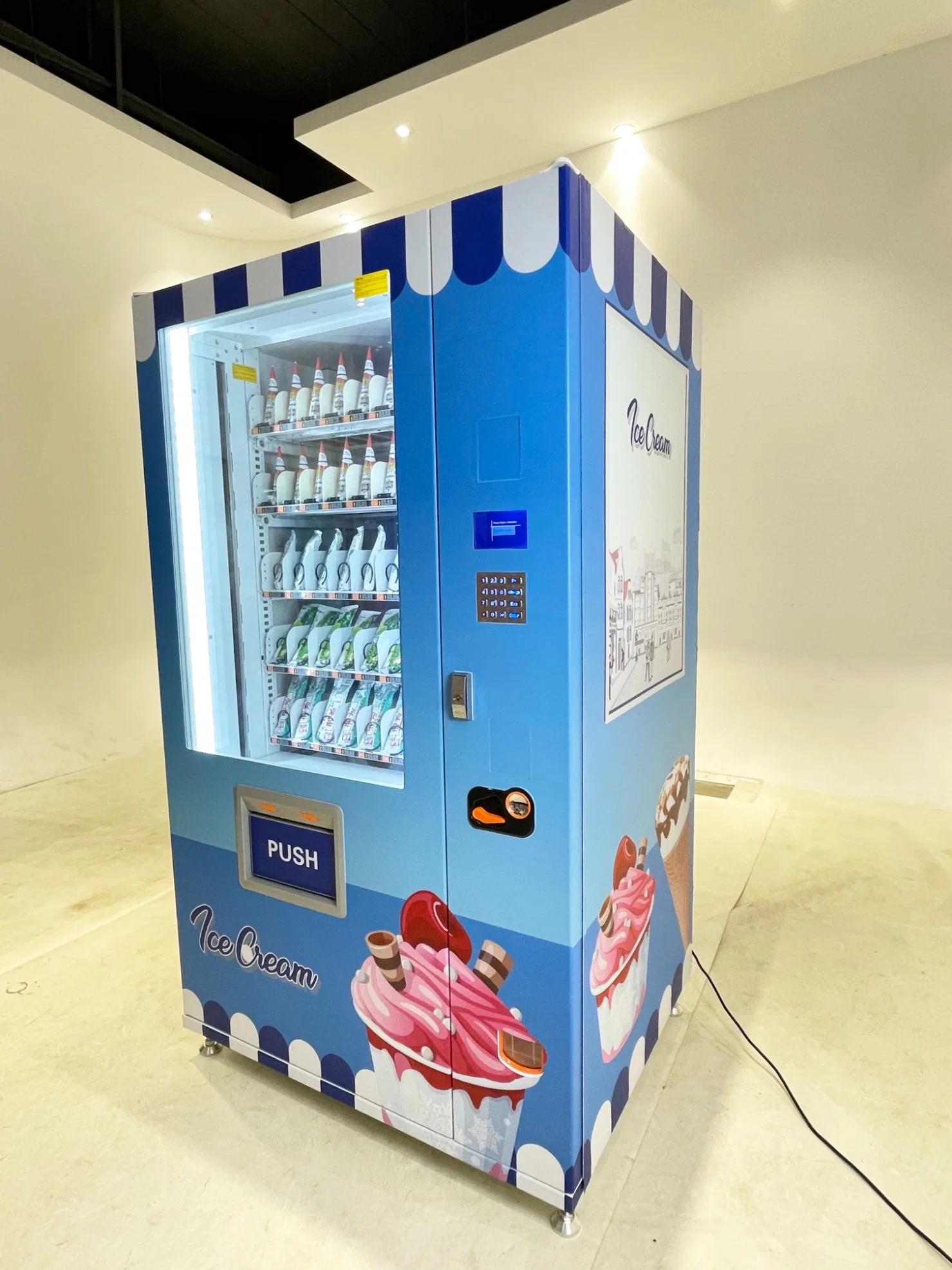 Low Price Freezer Ice Cream Vendor Vending Machine Manufacturer Company