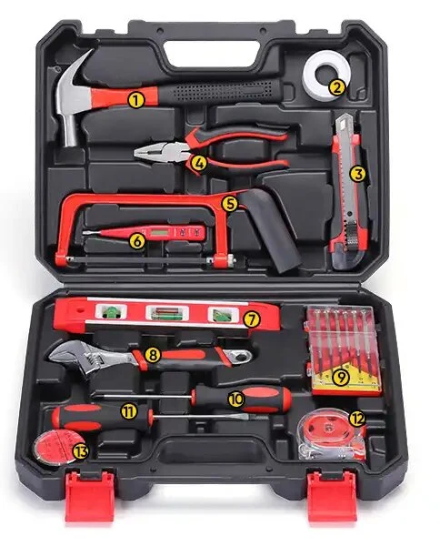 Professionelle Power Elektro-und Hardware-Tool-Set Combo mit wiederaufladbar Elektrische Bohrmaschine und mehrere Bohrer in Blow CAS