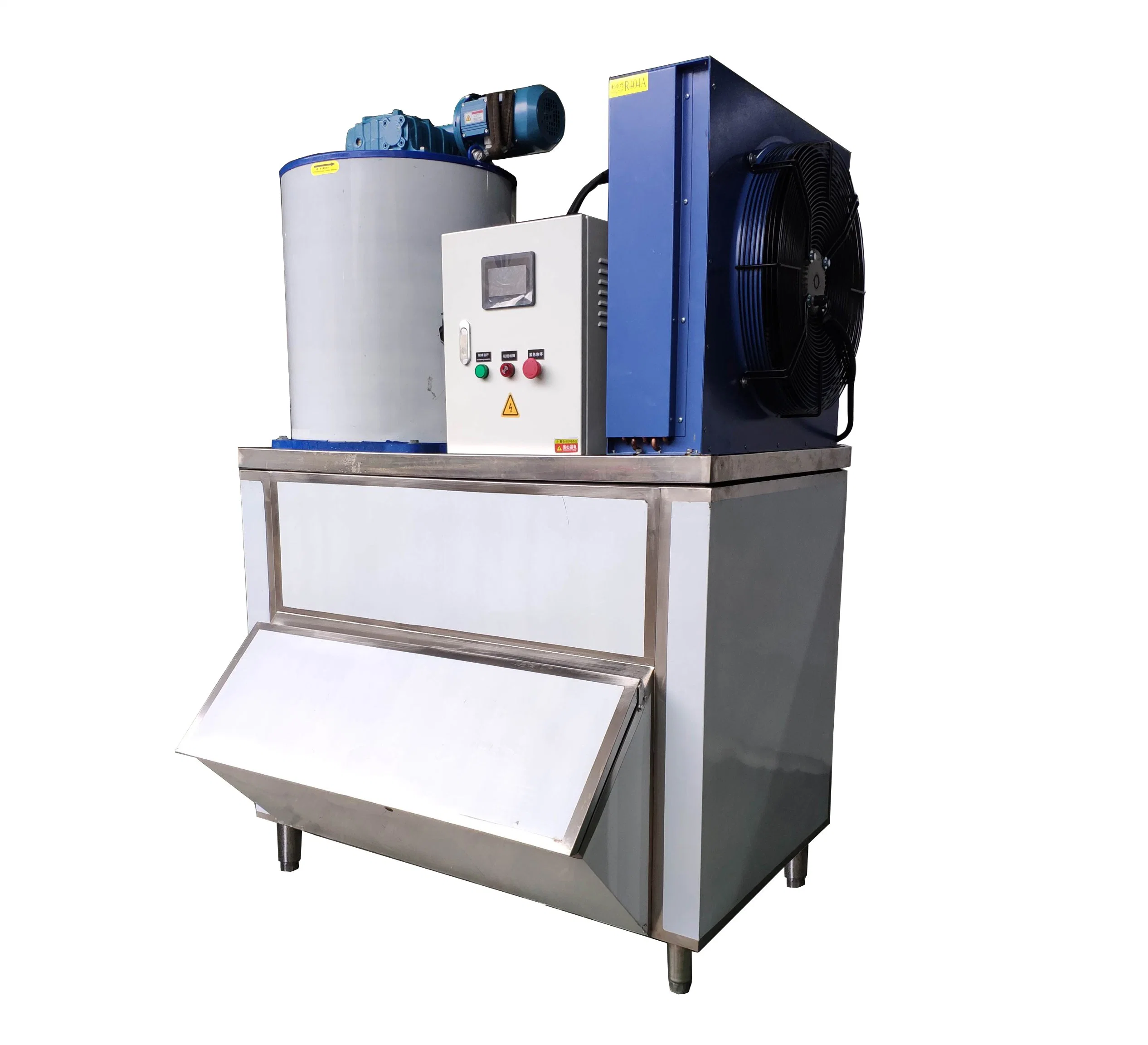 1000kg/24h Stainless Steel Portable Automatic Flake Ice Machine for Supermarket