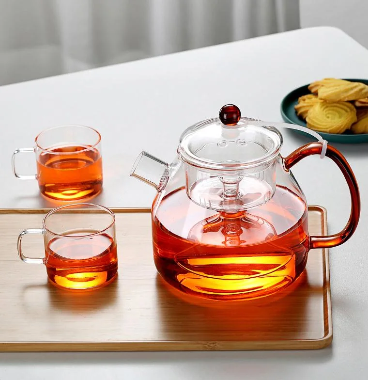 1100ml Glass Teapot Set for Cooker with Glass Filter