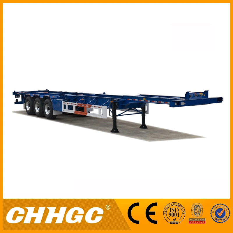 Load Capacity Skeletal 90t Lowbed Container Transport Semi Trailer