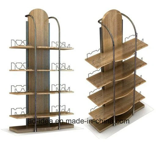 Acero inoxidable y madera y metal y acrílicos de pantalla de la correa de soporte de rack