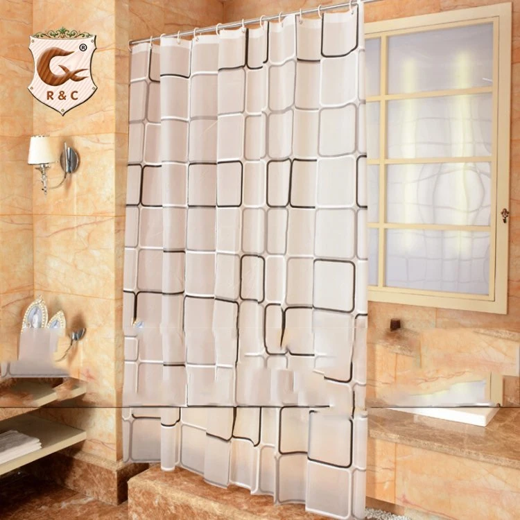 Modern Style Hotel Bathroom Curtains PEVA 3D Shower Curtain