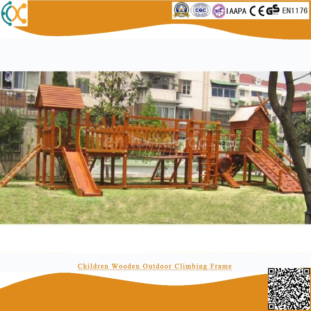 Children Outside Wood Slide Wooden Outdoor Playground Equipment for Kids