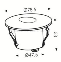 2W Runde versenkte CREE LED Wandleuchte IP65 montierte Hülle