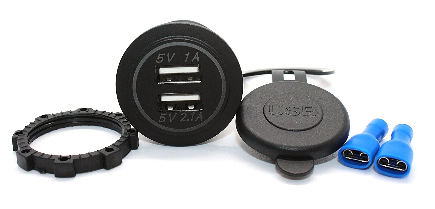 Double Prise Allume Cigare Voiture répartiteur USB 12V 2.1A&amp;1un Adaptateur secteur Chargeur Yj-Ds2015