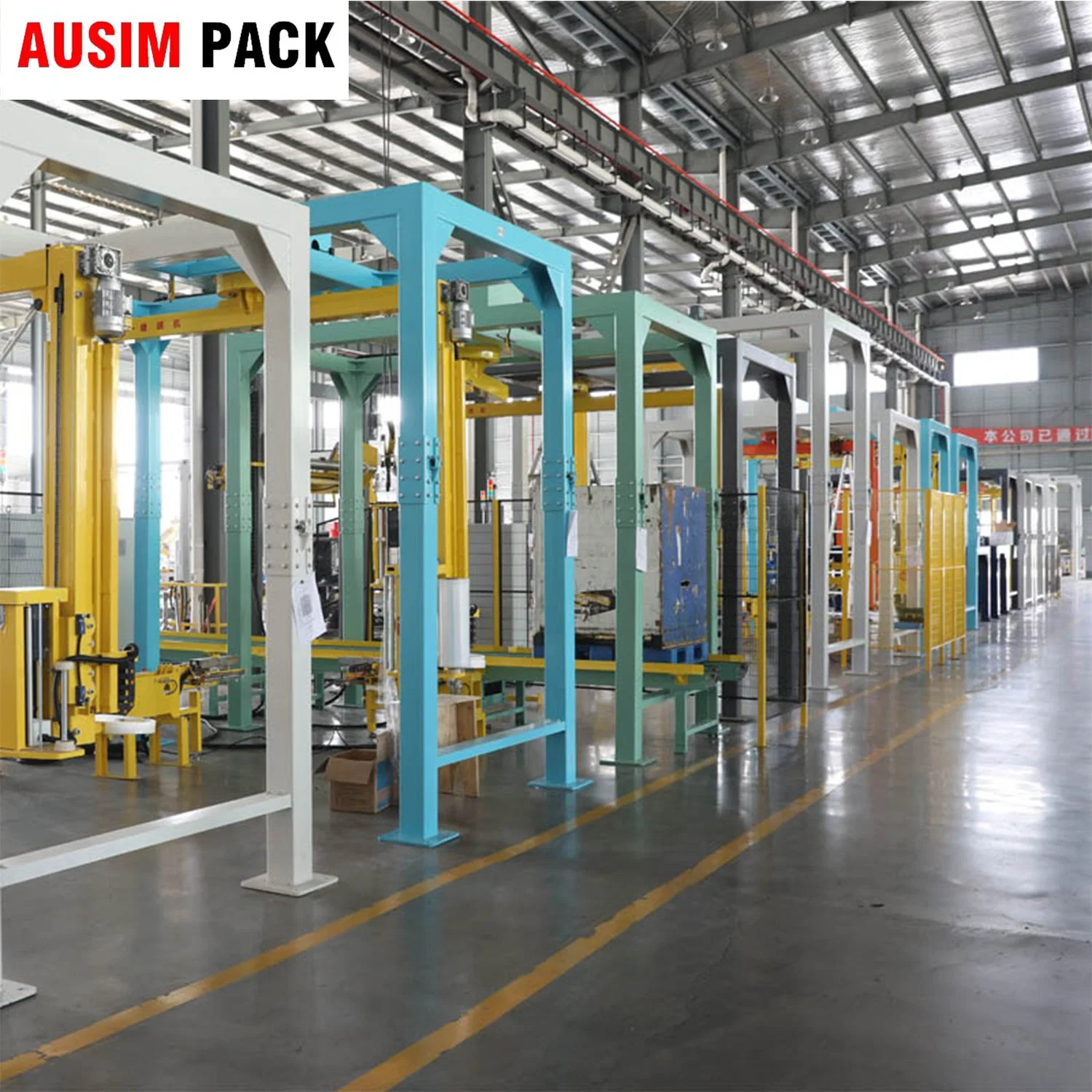 for Big Logistics Warehouse Pallet Stacking Safety High Effectively Rotary Arm Stretch Wrapper Solution