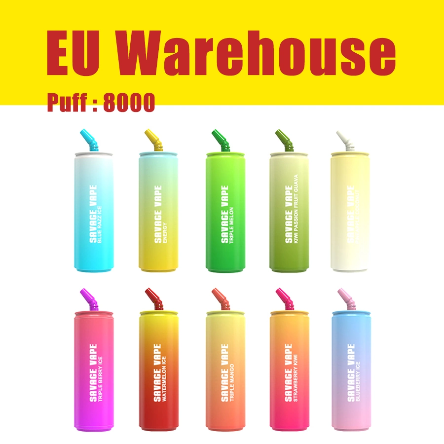 Dropshipping E Cigarette Savage Cola Bottle 8000 Puffs EU Warehouse European Shipping From Local Wholesale Vaper Disposable Vape