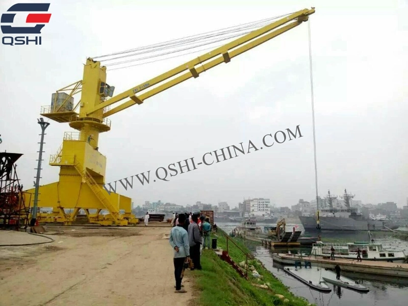 Wildly Used 20t@7-30m Hydtaulic Rail Type Mobile Harbour Crane