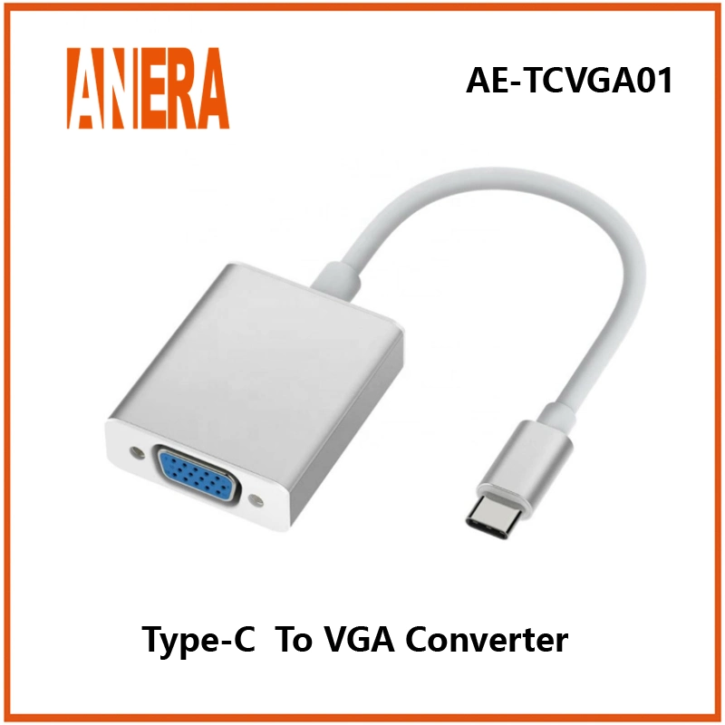 Hot Selling Typec to VGA Adapter Video Converter Graphics Cable for PC Laptop