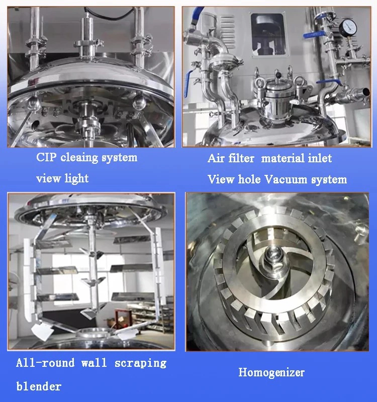 Stainless Steel Cream Mixing Tanks Cosmesitcs Making Machine Cosmetics Homogenizer Mixer