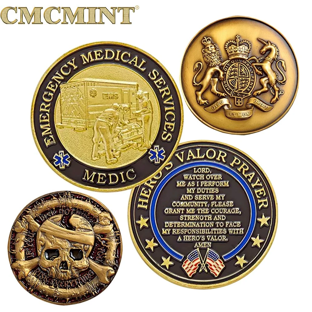 Fábrica China Commemorativo Metal Oro Moneda a medida Souvenir Plateado de oro Moneda