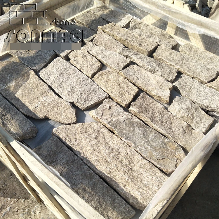 SMC-Fs038 China Natural Sesame Yellow Granite Loose Stacked Stone