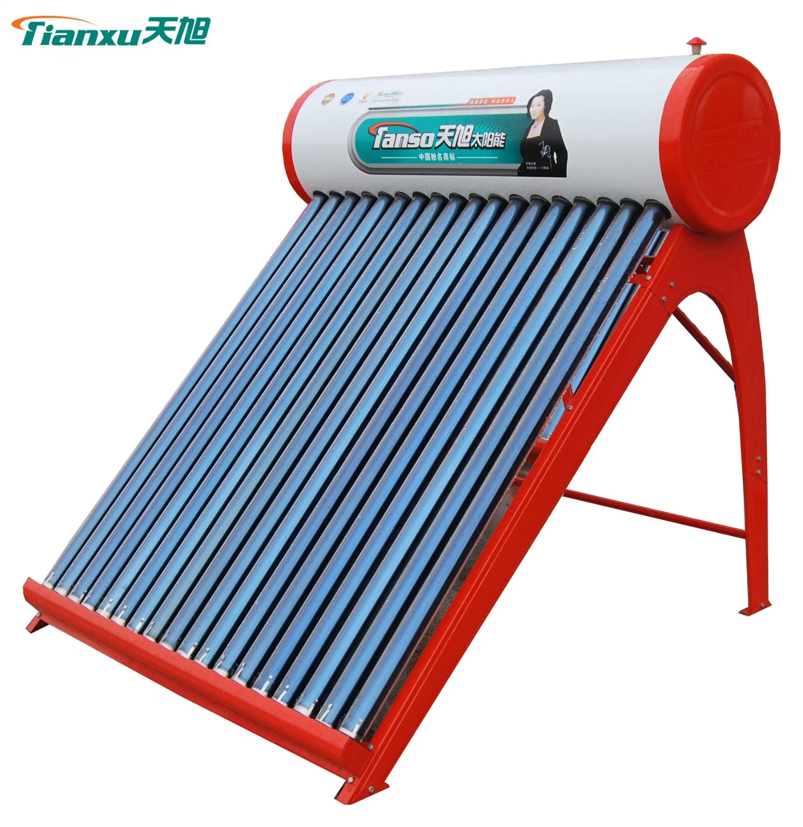 Europe Standard Vacuum Tube Solar Water Heater for Hard Water