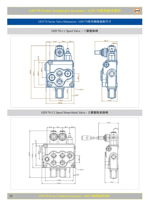 Hydraulic Multiple Directional Monoblock Valves for Trucks