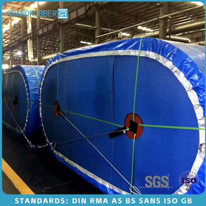 Heat/ Oil/ Wear Resistant Ep300 Polyester Fabric Warehouse Industrial Rubber Conveyor Belt for Cement/Power Industry