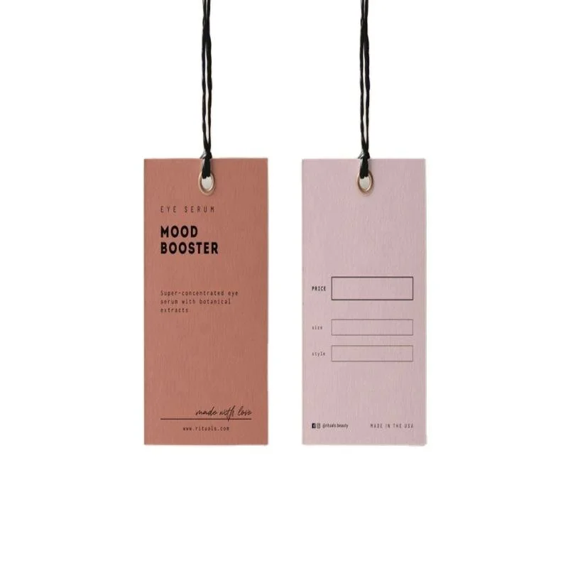 Custom Rectangular Round Square Clothing Gift Product Hangtag Tags Hangtags Hanging Card