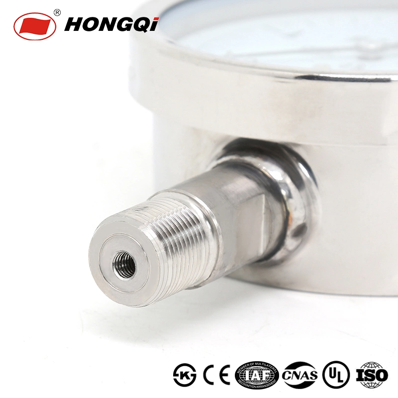 Full Stainless Steel Low Pressure Capsule Gauge Mbar Manometer Ventilator Pressure Meter with CE/UL/ISO9001