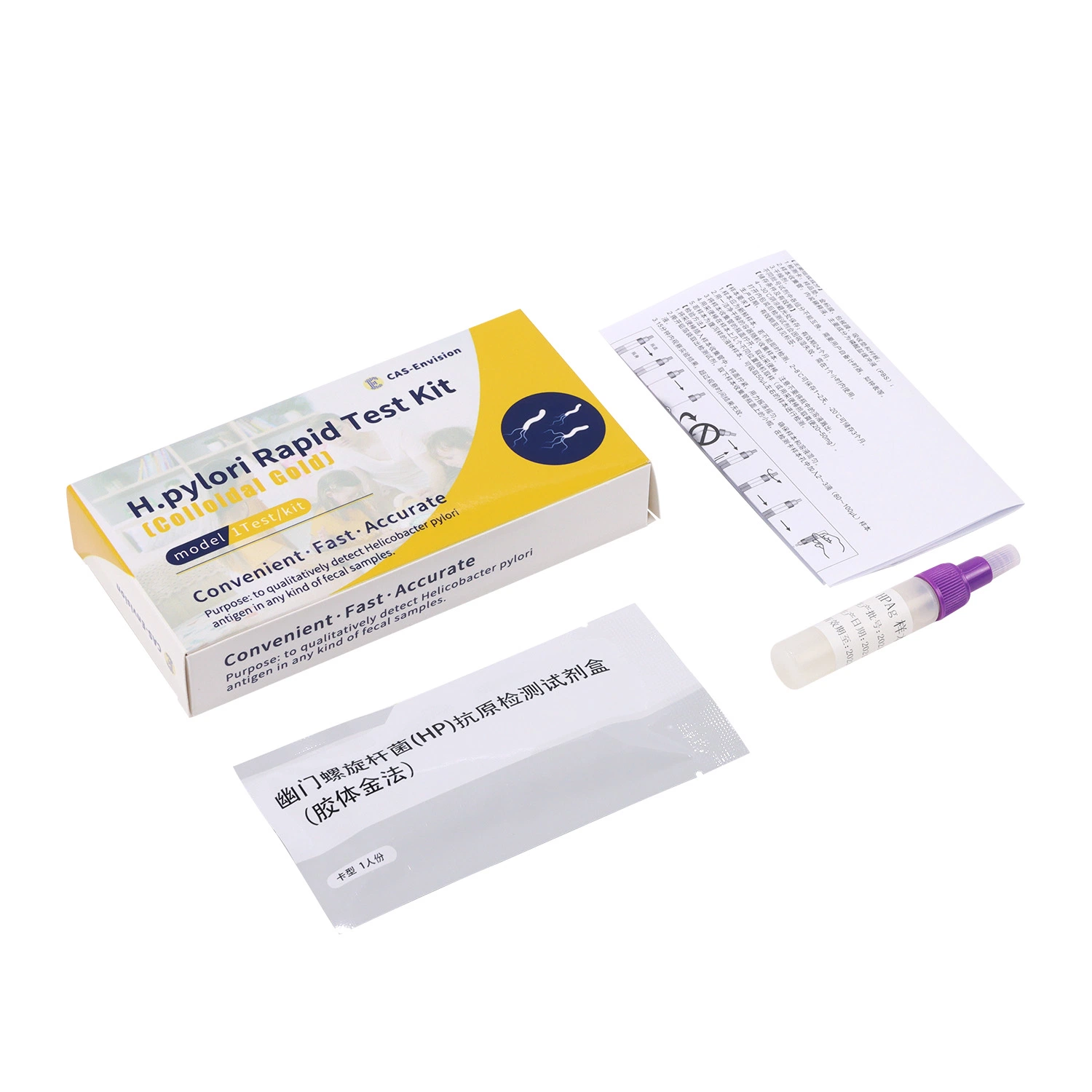 One Step H. Pylori Antigen Test HP Check Stool Test Home