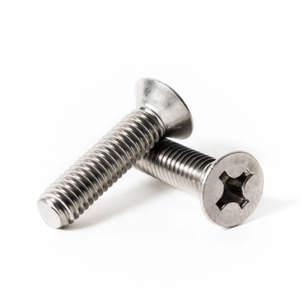 DIN965 Metric Flat Countersunk Csk Head Phillips Drive Cross Recessed M2X3.5 A2 Stainless Steel SS304 SS316 Machine Screw