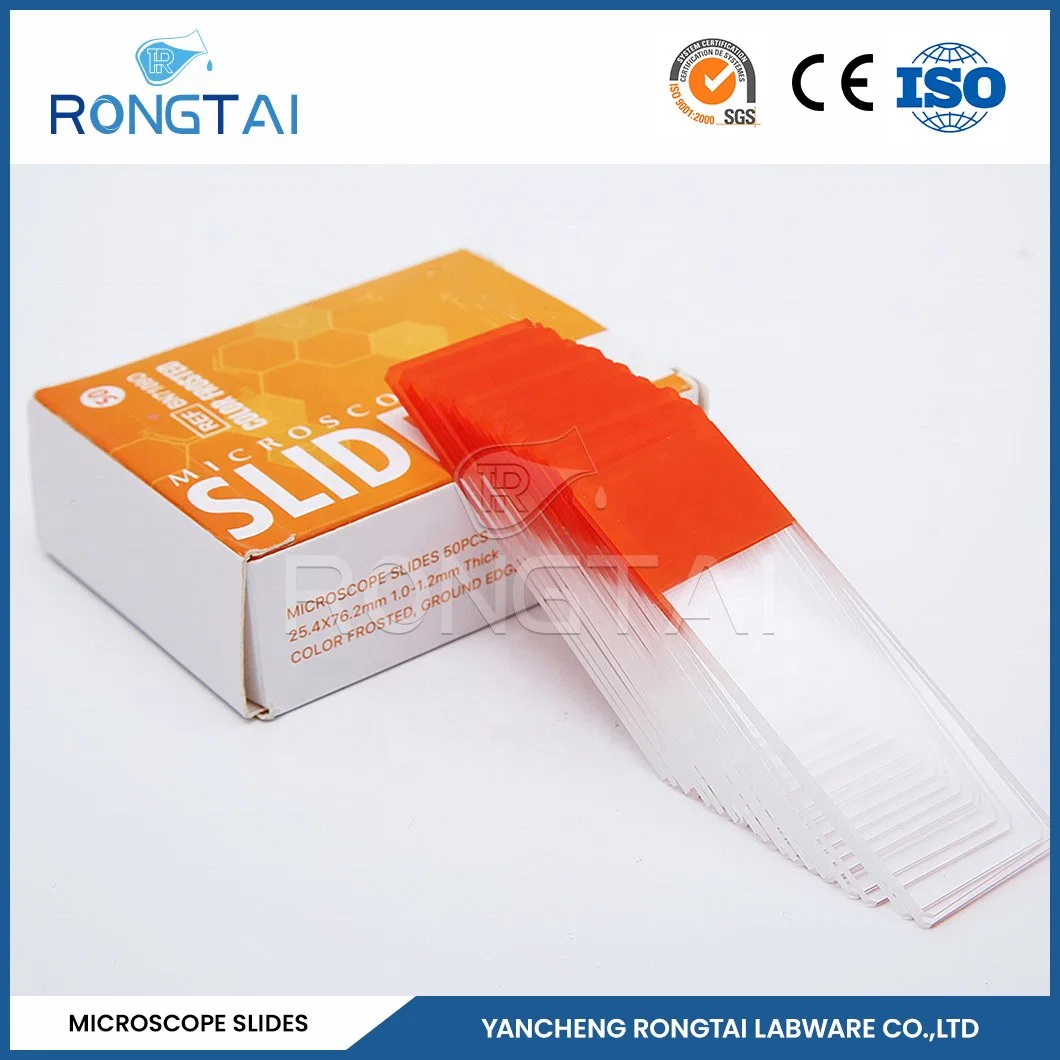 Rongtai Physics Laboratory Equipment Wholesaler Microscope Glass Slide Tint China 7101 7102 7105 7107 7109 Mitosis Microscope Slides