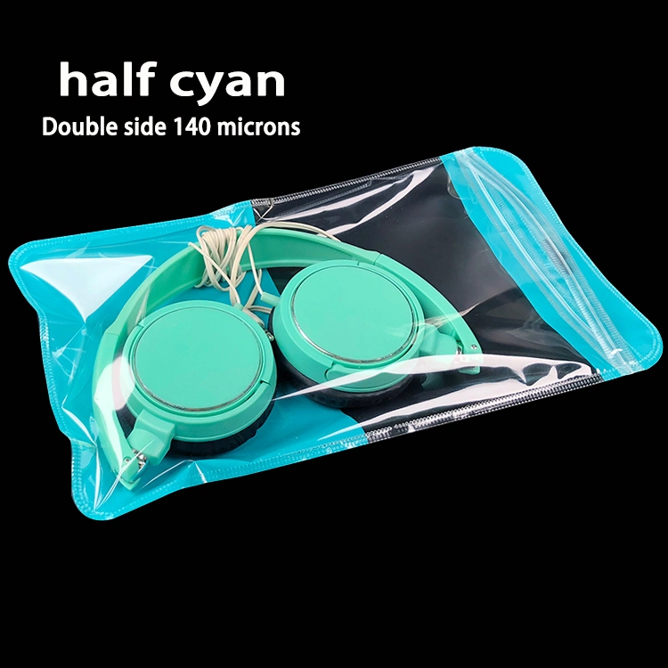 Accessories Cyan Green Colors Plastic Bag Clear Ziplock Bag