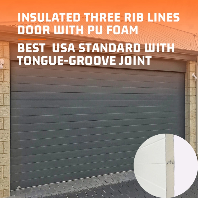 USA Standard White 500mm Width Panel Soundproof Automatic Overhead Sectional Garage Doors