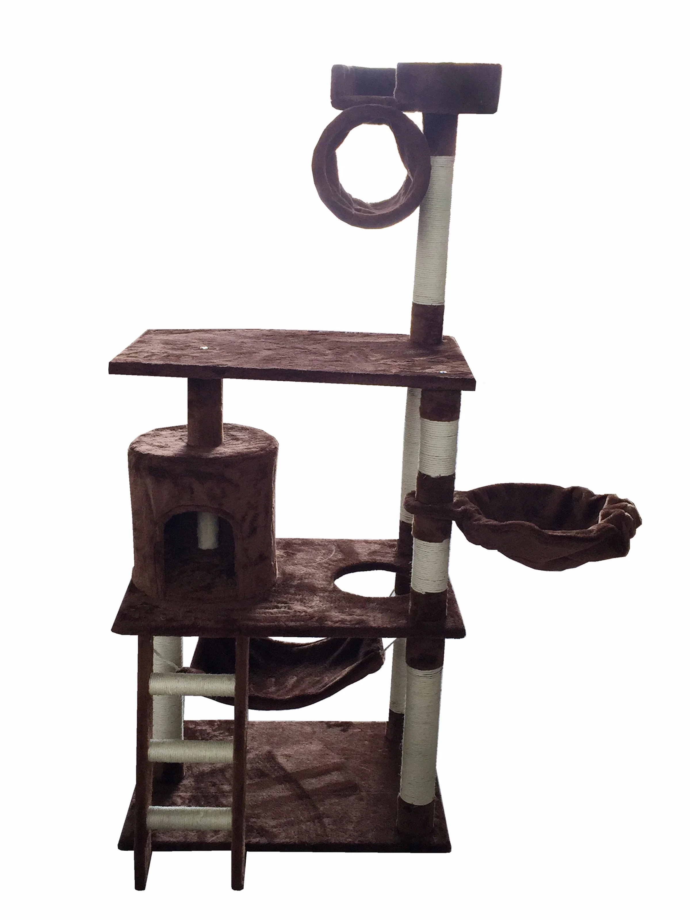Cat Tree Scratching Post Activity Cat Bed Condo Furniture with Lovely Toys