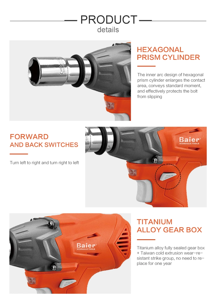 42V 1/2" High Torque 320nm Cordless Electric Impact Wrench 8200X