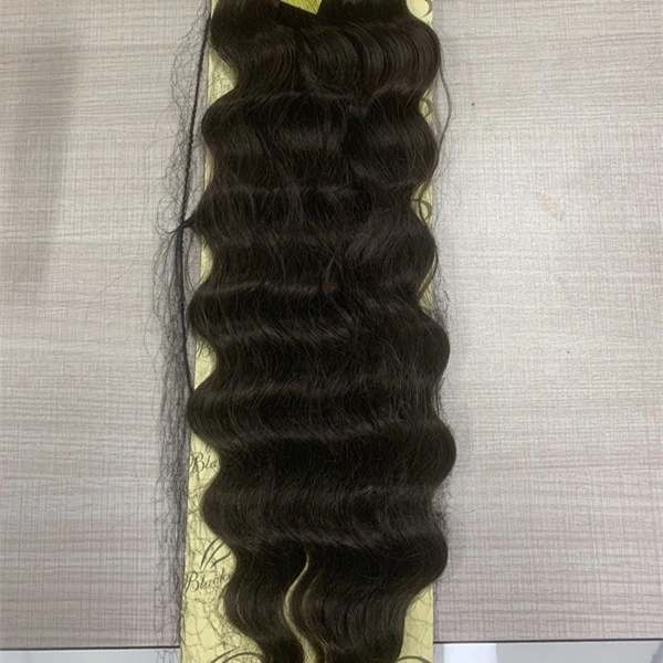 Popular Type Semi Human Hair 50% and Synthetic 50% Hair Bundles