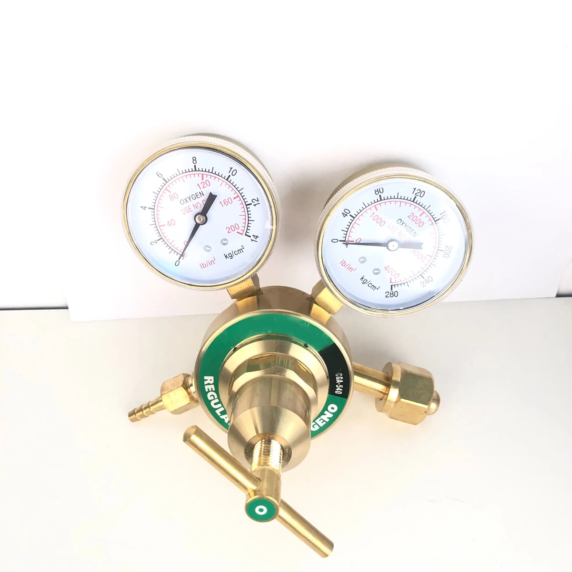 Delivery Rate: 5-125 Psi - Cga-540 Heavy Duty Full Brass Oxygen Gas Pressure Regulator