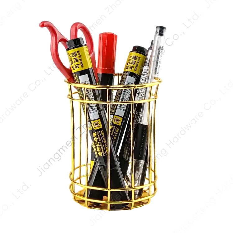 Brush Cup Pencil Holder Office Desktop Storage Caddy Round Desk Organizer Pen Holder