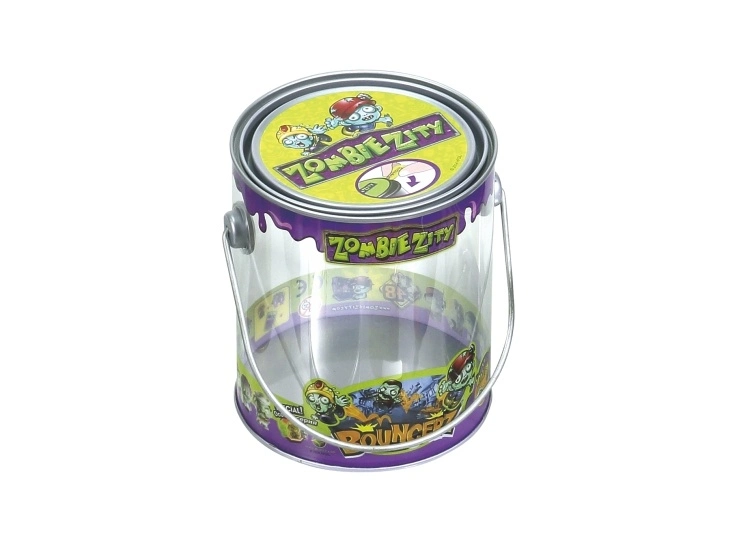 Factory Price Food Grade Clear PVC Tin Bucket with Metal Handle Tin Pet Tube for Gift and Toy Packaging Tin Can